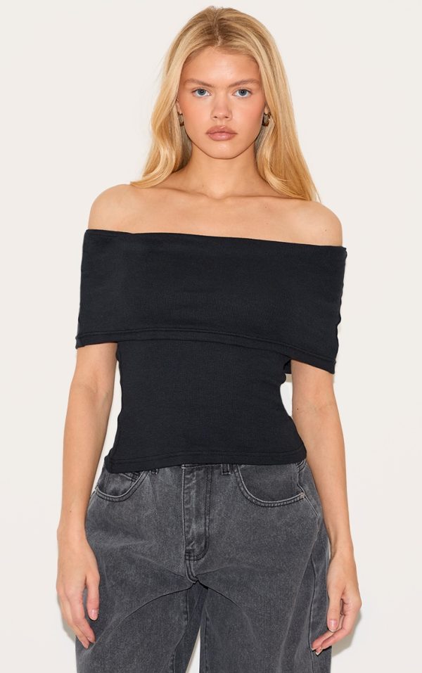 f81954f3222ebc83815325b2bb6c0a2e3efcfd3a_CNL8094_1_black_ribbed_foldover_bardot_top
