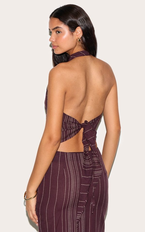 f905a6f9e5ce5097dd947a50c6bb5c582906a7be_CNM5632_2_tall_dark_brown_embroidered_stripe_halterneck_top