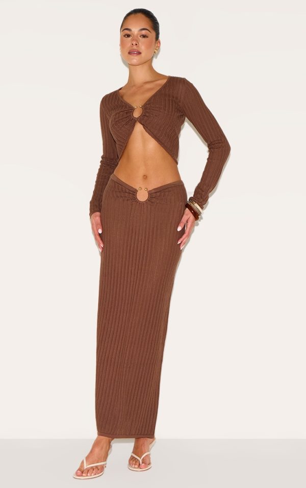 fd36a16d182d837210aebadc70469d0fca640391_CNM1167_1_mocha_pointelle_knit_trim_split_maxi_skirt
