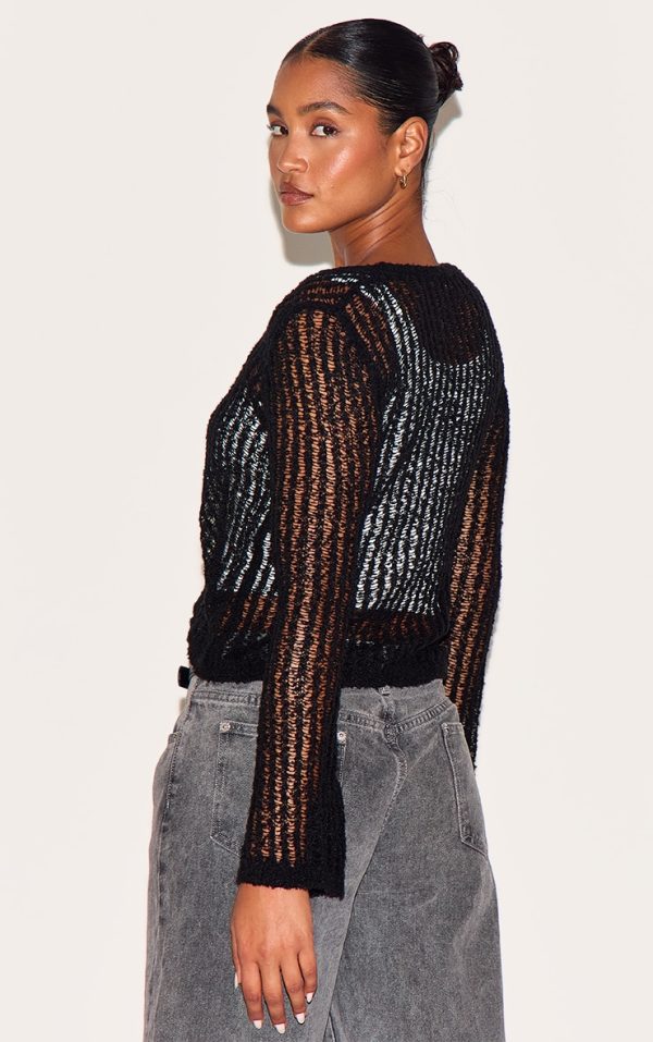 ffed99dd73a51019bb8a09d3266cf468158d5083_CNL3274_2_black_ladder_knit_sheer_cropped_tie_front_top